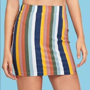 SHEIN striped mini skirt